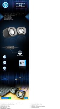 HP DHS-2111 6W Siyah Multimedia 1+1 Speaker